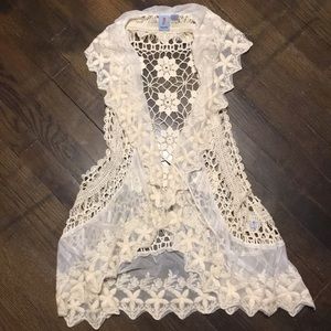 Lace/crochet vest